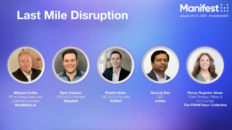 last mile distruption photo with guest speakers